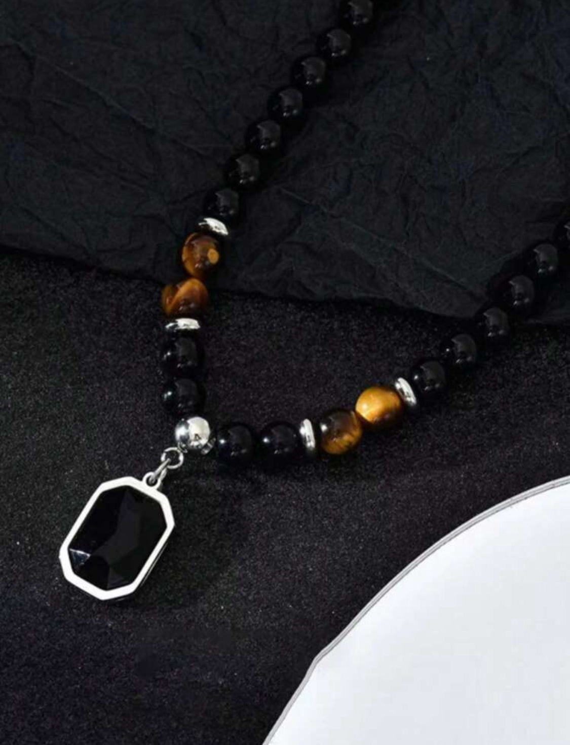 Collar de piedra ojo de tigre