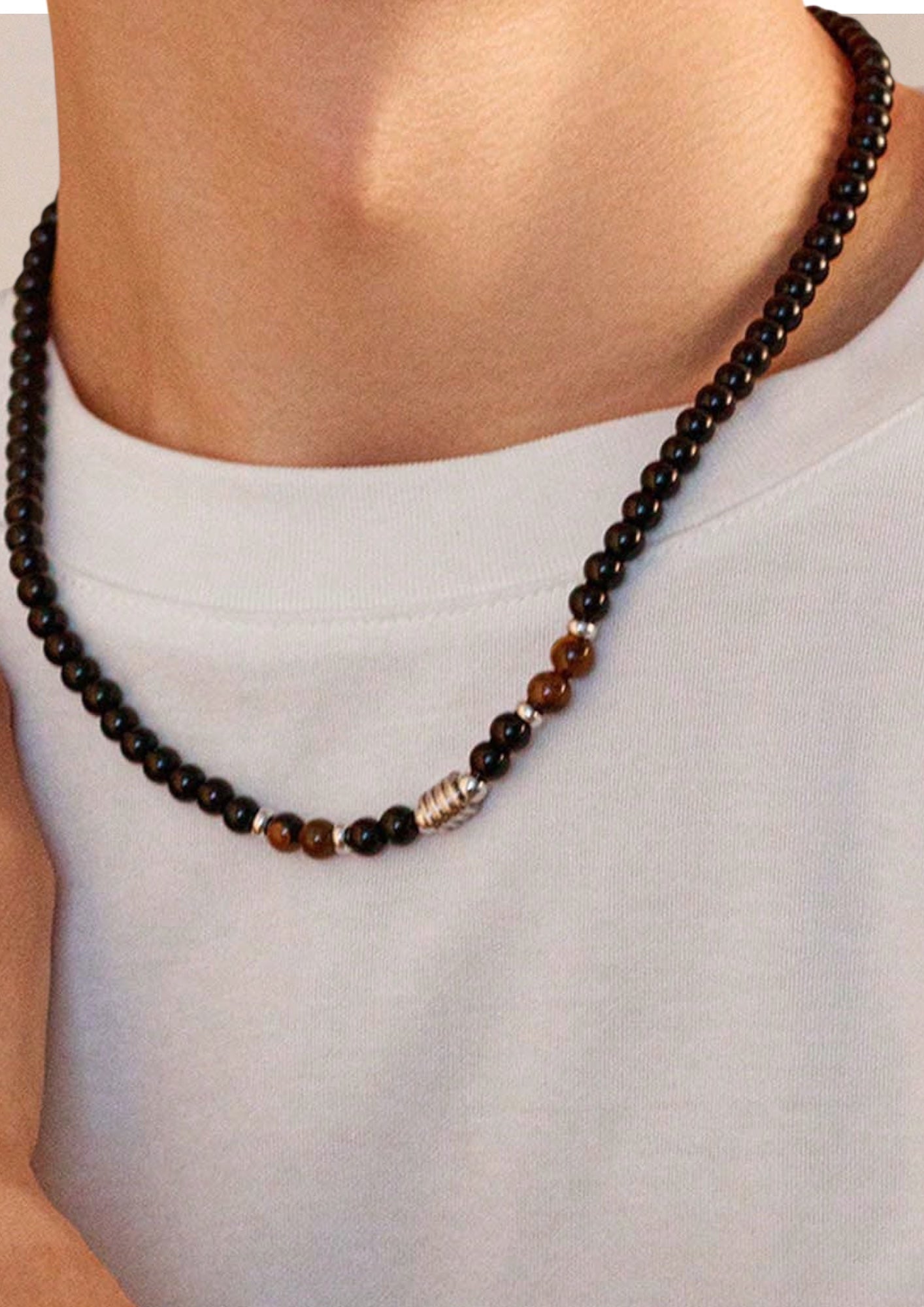 Collar de piedras ojo de tigre